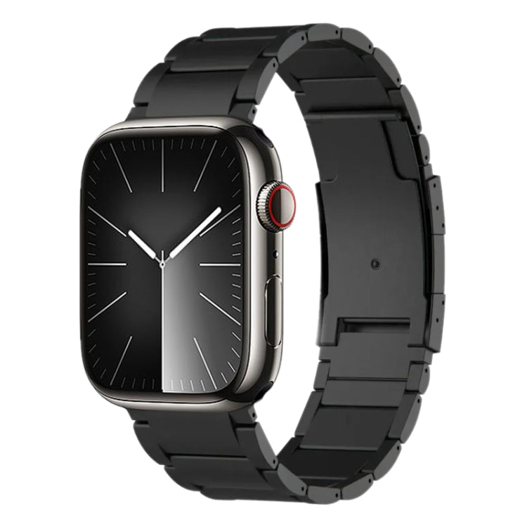 For Apple Watch Series 9 41mm Titanium Metal Watch Band(Black) by bashfashion