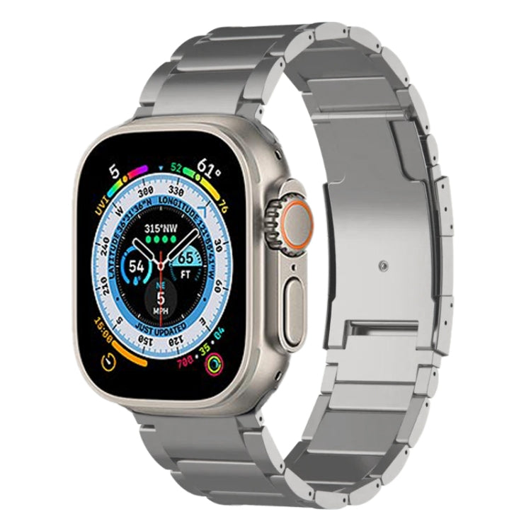 For Apple Watch Ultra 49mm Titanium Metal Watch Band(Silver) by bashfashion