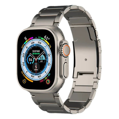 For Apple Watch Ultra 49mm Titanium Metal Watch Band(Titanium) by bashfashion