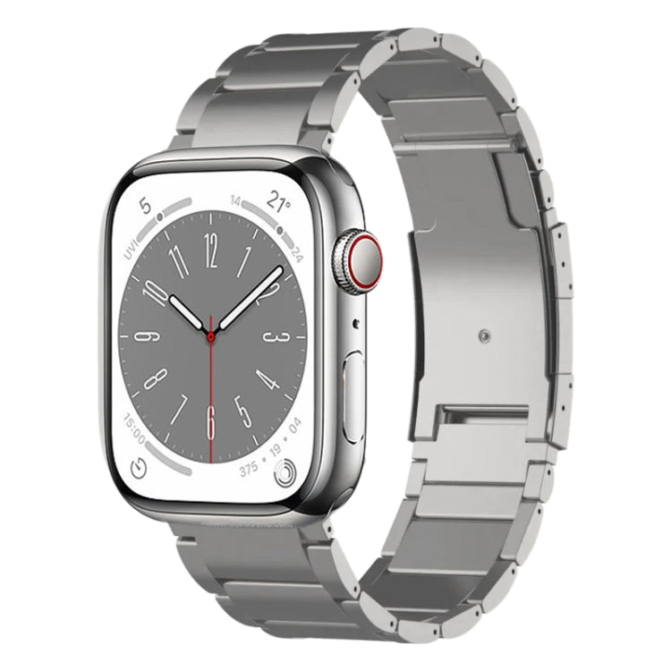 For Apple Watch Series 8 41mm Titanium Metal Watch Band(Silver) by bashfashion