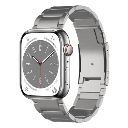 For Apple Watch Series 8 45mm Titanium Metal Watch Band(Silver) by bashfashion