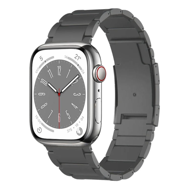 For Apple Watch Series 8 45mm Titanium Metal Watch Band(Grey) by bashfashion