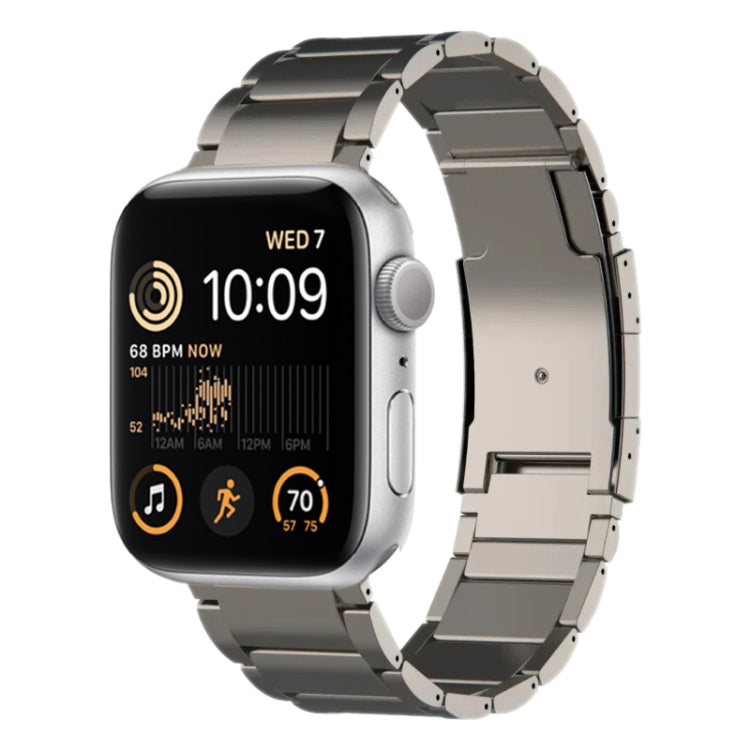 For Apple Watch SE 2022 40mm Titanium Metal Watch Band(Titanium) by bashfashion