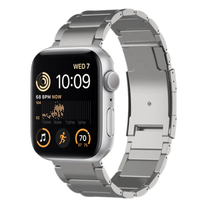 For Apple Watch SE 2022 44mm Titanium Metal Watch Band(Silver) by bashfashion