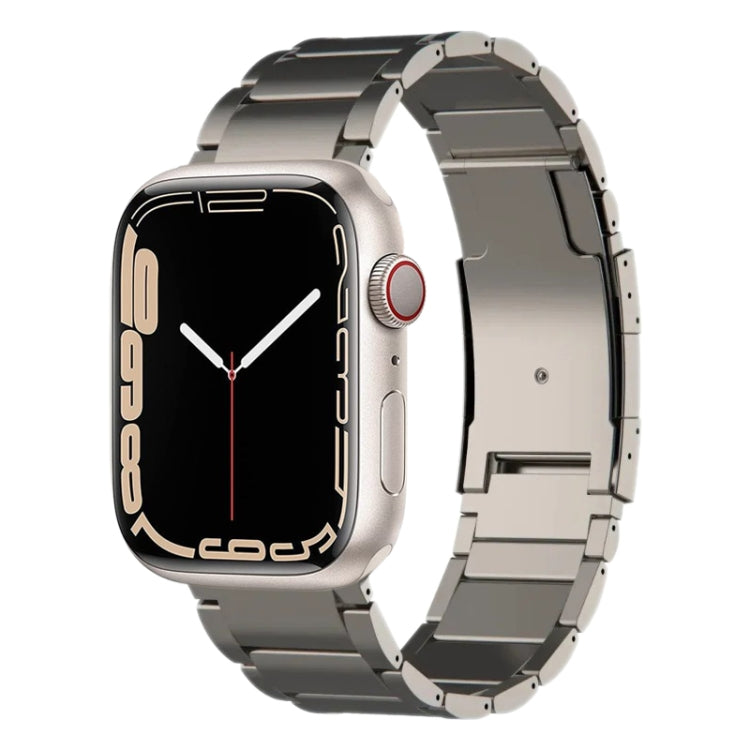 For Apple Watch Series 7 41mm Titanium Metal Watch Band(Titanium) by bashfashion