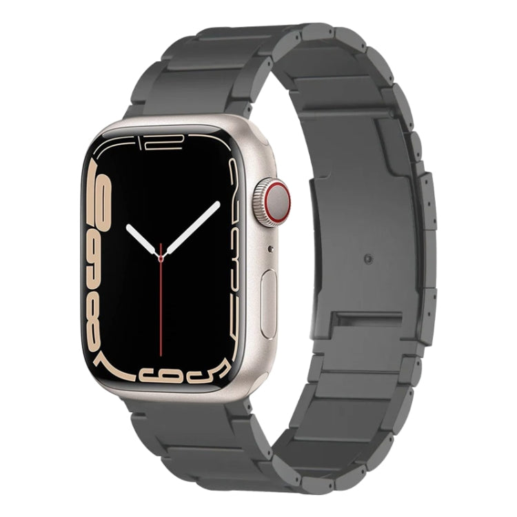 For Apple Watch Series 7 41mm Titanium Metal Watch Band(Grey) by bashfashion