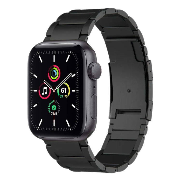 For Apple Watch SE 40mm Titanium Metal Watch Band(Black) by bashfashion