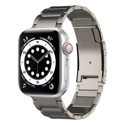 For Apple Watch SE 44mm Titanium Metal Watch Band(Titanium) by bashfashion
