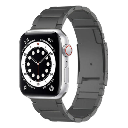 For Apple Watch SE 44mm Titanium Metal Watch Band(Grey) by bashfashion