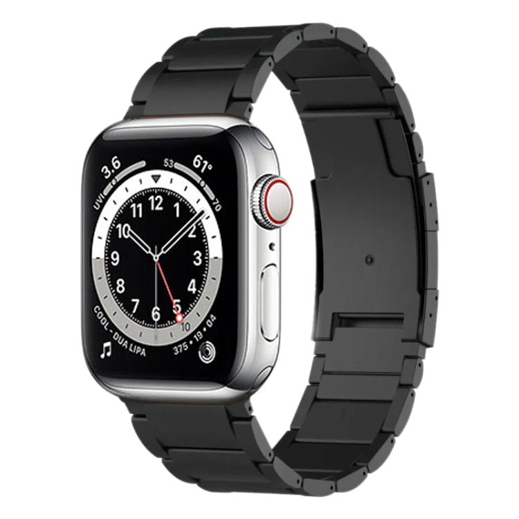 For Apple Watch Series 6 44mm Titanium Metal Watch Band(Black) by bashfashion