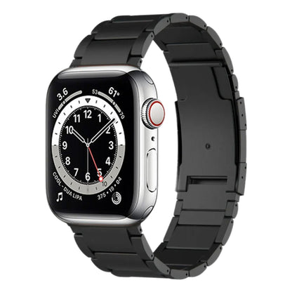 For Apple Watch Series 6 44mm Titanium Metal Watch Band(Black) by bashfashion
