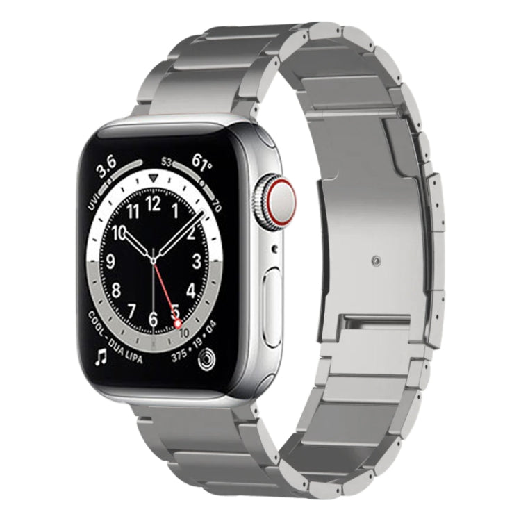 For Apple Watch Series 6 44mm Titanium Metal Watch Band(Silver) by bashfashion
