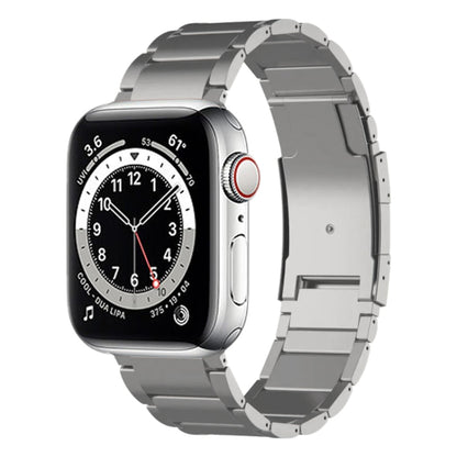 For Apple Watch Series 6 44mm Titanium Metal Watch Band(Silver) by bashfashion