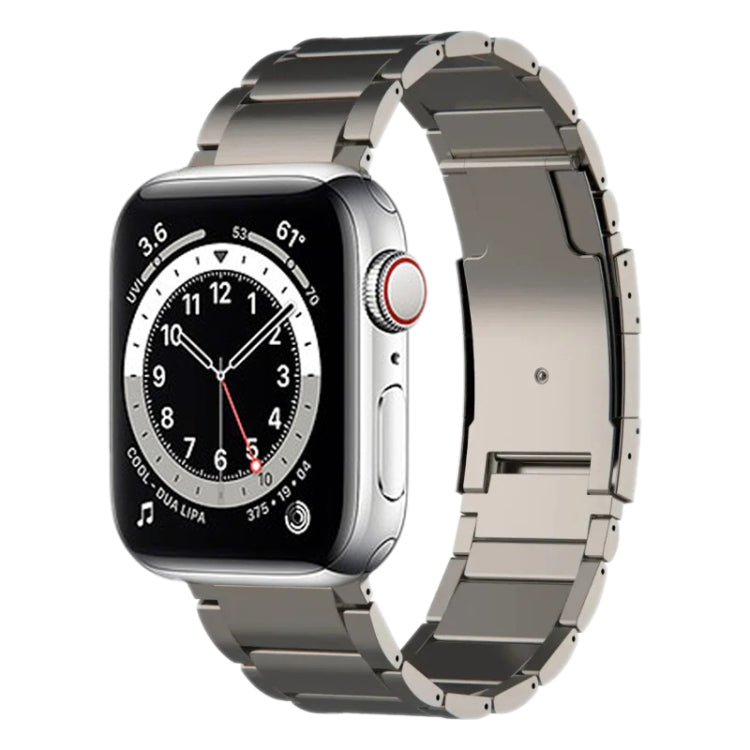 For Apple Watch Series 6 44mm Titanium Metal Watch Band(Titanium) by bashfashion