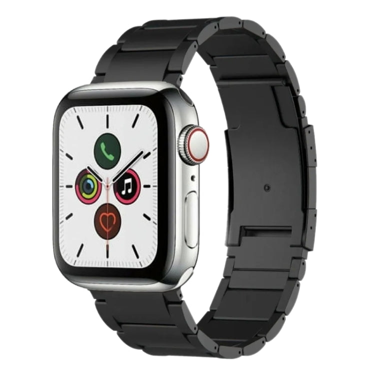 For Apple Watch Series 5 44mm Titanium Metal Watch Band(Black) by bashfashion