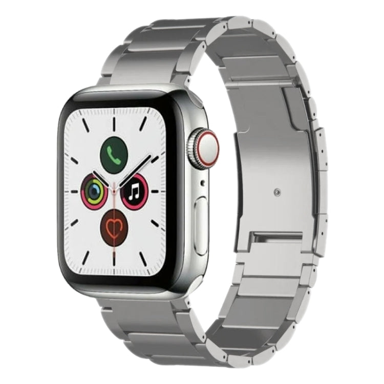 For Apple Watch Series 5 44mm Titanium Metal Watch Band(Silver) by bashfashion