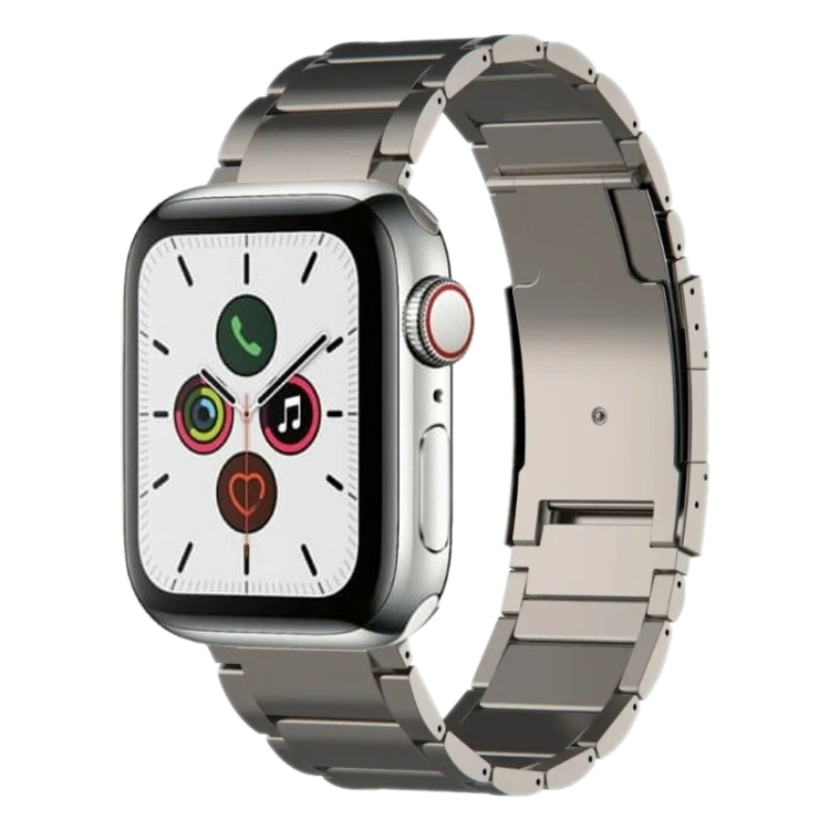 For Apple Watch Series 5 44mm Titanium Metal Watch Band(Titanium) by bashfashion