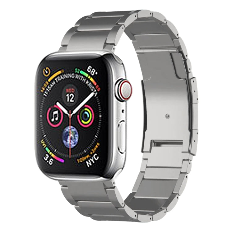For Apple Watch Series 4 44mm Titanium Metal Watch Band(Silver) by bashfashion