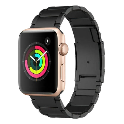For Apple Watch Series 3 38mm Titanium Metal Watch Band(Black) by bashfashion