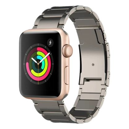For Apple Watch Series 3 38mm Titanium Metal Watch Band(Titanium) by bashfashion