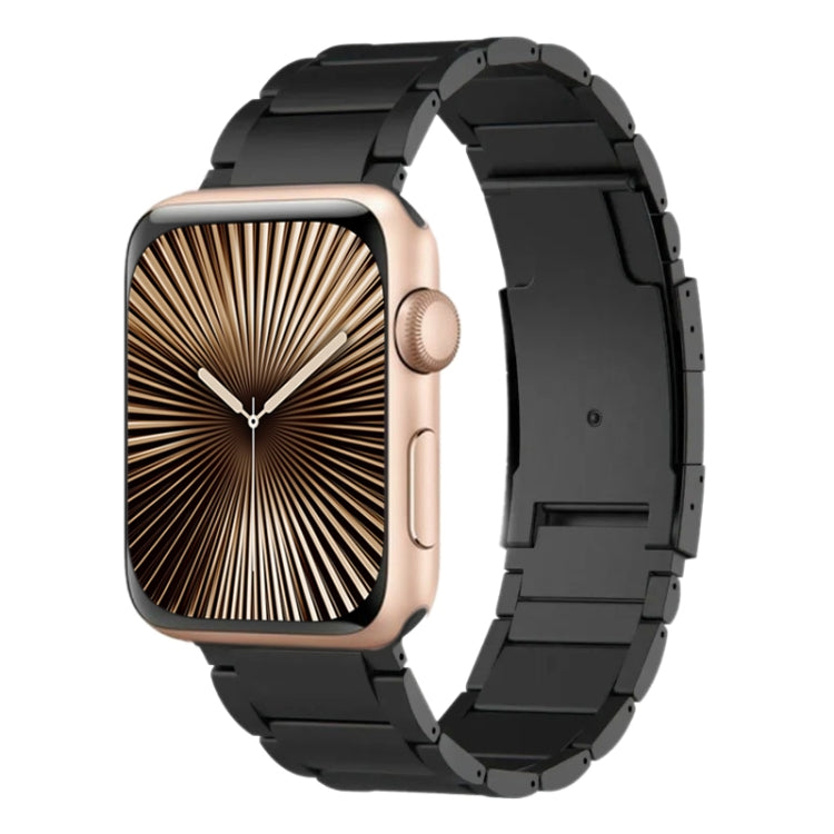 For Apple Watch Series 10 42mm Titanium Metal Watch Band(Black) by bashfashion