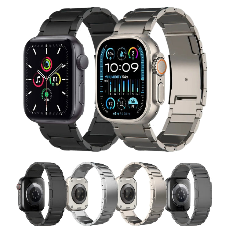 For Apple Watch Series 6 44mm Titanium Metal Watch Band(Titanium) by bashfashion