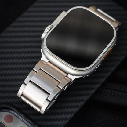 For Apple Watch Ultra 49mm Titanium Metal Watch Band(Silver) by bashfashion