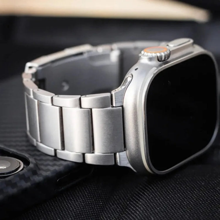 For Apple Watch Series 4 44mm Titanium Metal Watch Band(Silver) by bashfashion