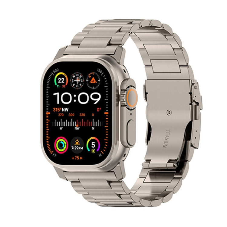 For Apple Watch Ultra 2 49mm 26mm Safety Buckle Titanium Alloy Watch Band(Titanium) by bashfashion
