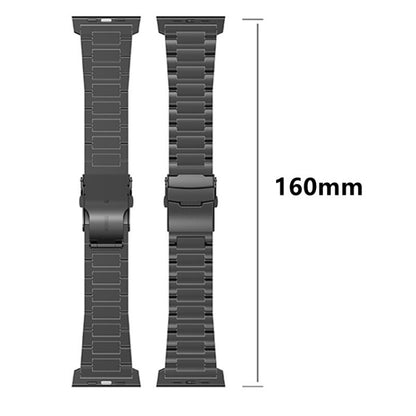 For Apple Watch SE 2022 44mm 26mm Safety Buckle Titanium Alloy Watch Band(Titanium) by bashfashion