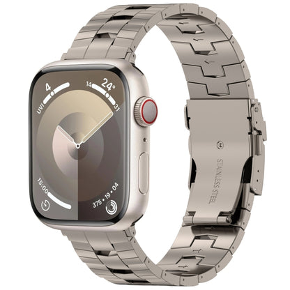For Apple Watch Series 5 44mm Rice Ears Safety Buckle Titanium Alloy Watch Band(Titanium) by bashfashion