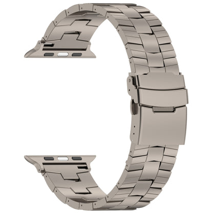 For Apple Watch Series 3 42mm Rice Ears Safety Buckle Titanium Alloy Watch Band(Titanium) by bashfashion