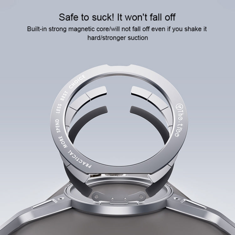 For iPhone 16 Pro Aluminum Alloy Frameless 360-Degree Rotating Phone Case(Silver) by bashfashion