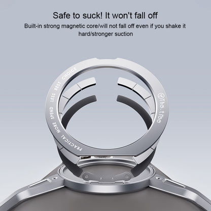 For iPhone 16 Pro Max Aluminum Alloy Frameless 360-Degree Rotating Phone Case(Grey) by bashfashion