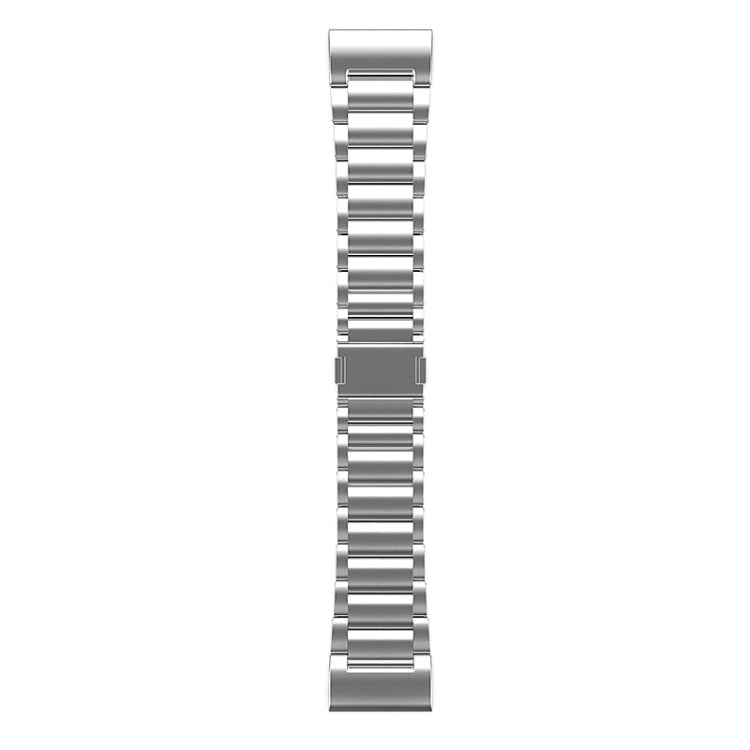 For Garmin Fenix 7 / Forerunner 965 22mm Three-Bead Magnetic Buckle Metal Quick Release Watch Band(Silver) by bashfashion