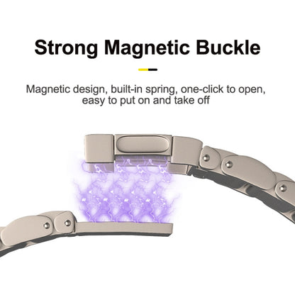 For Garmin Fenix 7 / Forerunner 965 22mm Three-Bead Magnetic Buckle Metal Quick Release Watch Band(Silver) by bashfashion