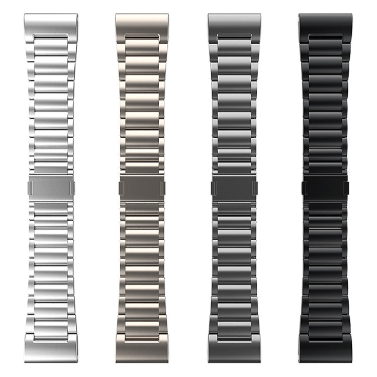 For Garmin Fenix 7 / Forerunner 965 22mm Three-Bead Magnetic Buckle Metal Quick Release Watch Band(Silver) by bashfashion