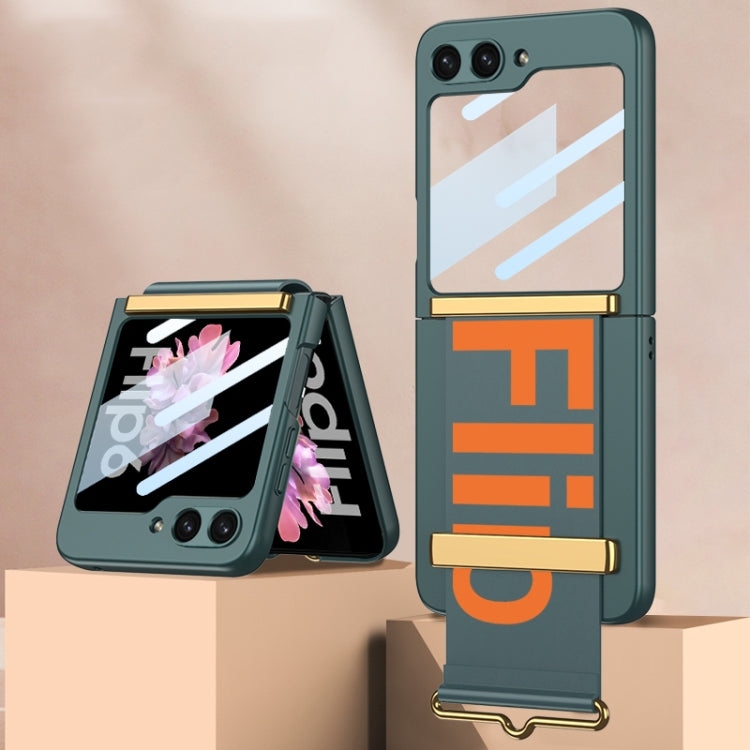 For Samsung Galaxy Z Flip6 / Flip7 FE GKK Integrated Ultra-thin Wristband Holder Phone Case(Green) by GKK