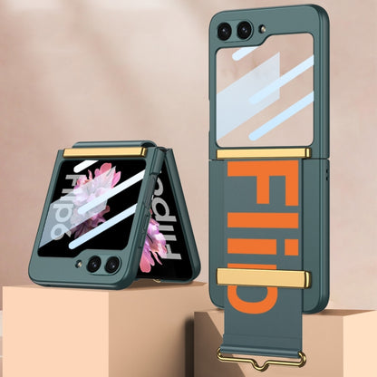 For Samsung Galaxy Z Flip6 / Flip7 FE GKK Integrated Ultra-thin Wristband Holder Phone Case(Green) by GKK