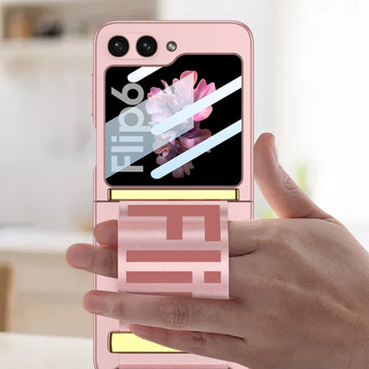 For Samsung Galaxy Z Flip6 / Flip7 FE GKK Integrated Ultra-thin Wristband Holder Phone Case(Green) by GKK