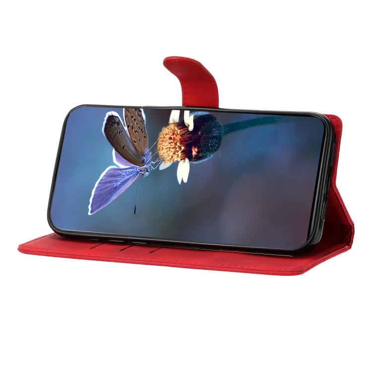 For iPhone 16e Cherry Blossom Butterfly Skin Feel Embossed PU Phone Case(Red) by bashfashion