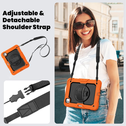 For iPad Pro 11 2025 / 2024 Silicone Hybrid PC Tablet Case with Shoulder Strap(Orange) by bashfashion
