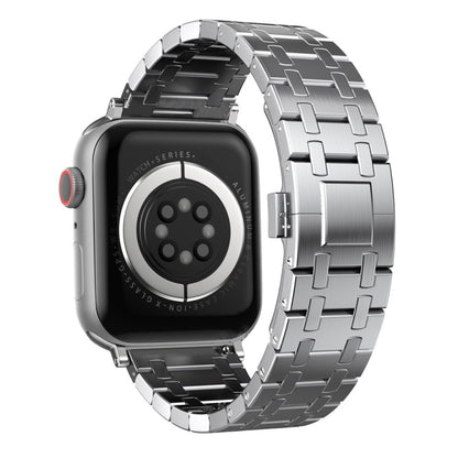 For Apple Watch Series 9 45mm Modified Oak AP Titanium Alloy Watch Band(Silver) by bashfashion
