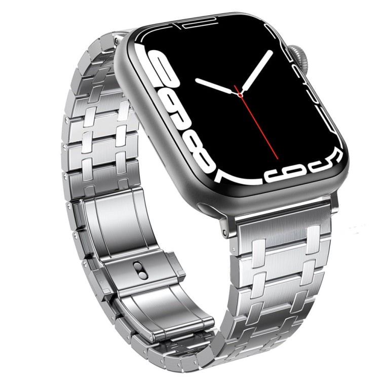 For Apple Watch Series 8 45mm Modified Oak AP Titanium Alloy Watch Band(Silver) by bashfashion