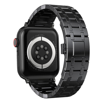For Apple Watch SE 44mm Modified Oak AP Titanium Alloy Watch Band(Black) by bashfashion