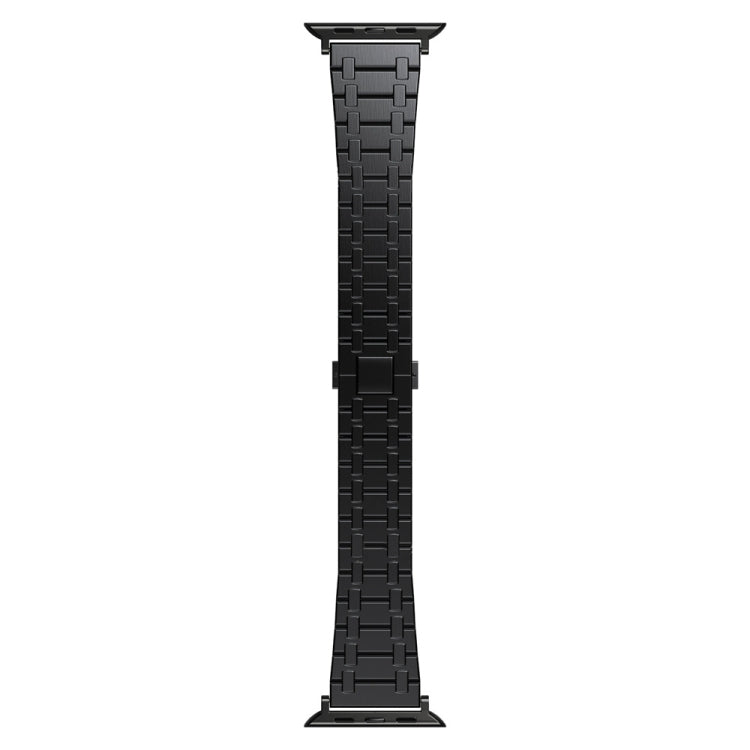For Apple Watch SE 44mm Modified Oak AP Titanium Alloy Watch Band(Black) by bashfashion