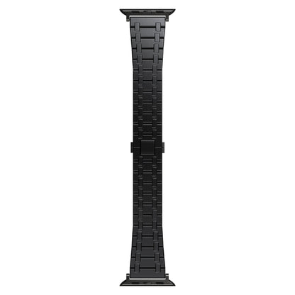 For Apple Watch SE 44mm Modified Oak AP Titanium Alloy Watch Band(Black) by bashfashion