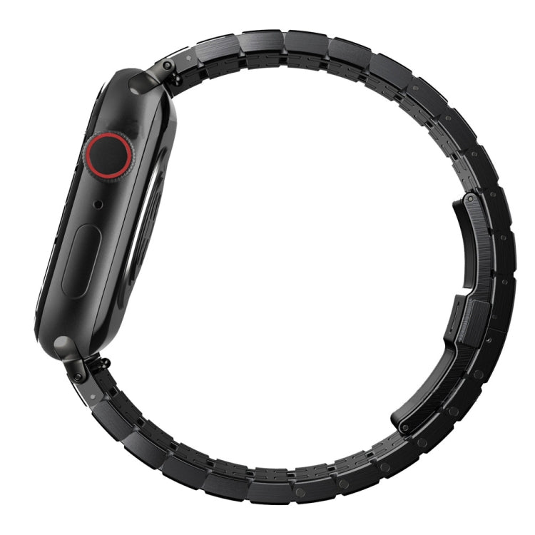 For Apple Watch SE 44mm Modified Oak AP Titanium Alloy Watch Band(Black) by bashfashion