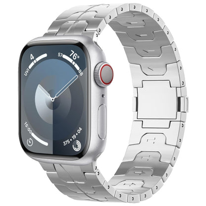 For Apple Watch SE 2023 44mm Magnetic Buckle Titanium Alloy Watch Band(Silver) by bashfashion