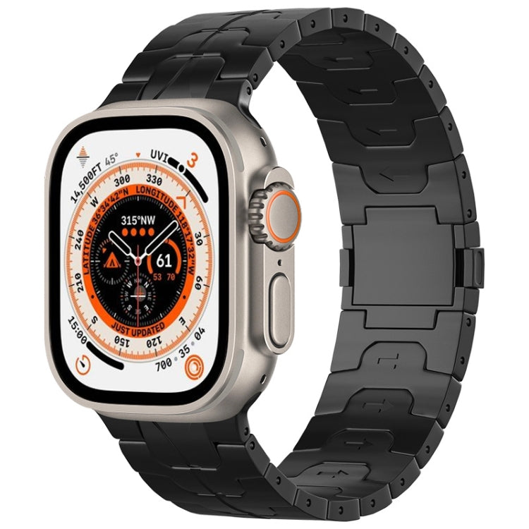 For Apple Watch Ultra 2 49mm Magnetic Buckle Titanium Alloy Watch Band(Black) by bashfashion